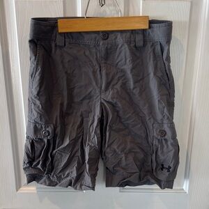Under Armour Boys Dark Gray Cargo Shorts